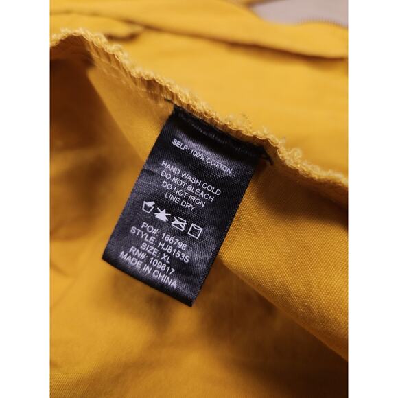 Shinestar XL Mustard Yellow Utility Cotton Jacket with Hoodie Full Zip - Picture 15 of 15